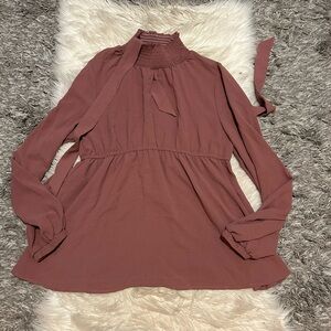 Mauve Long Sleeve Blouse